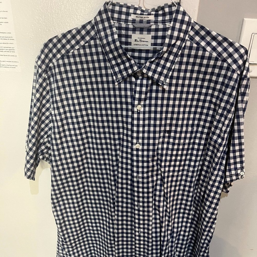 Ben Sherman Short Sleeve Button Down Shirt XXXL 3XL